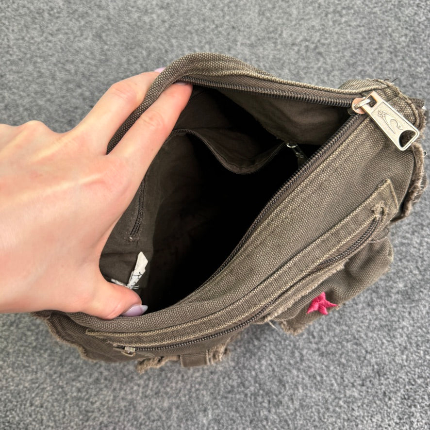 Y2K star cargo buckle side bag