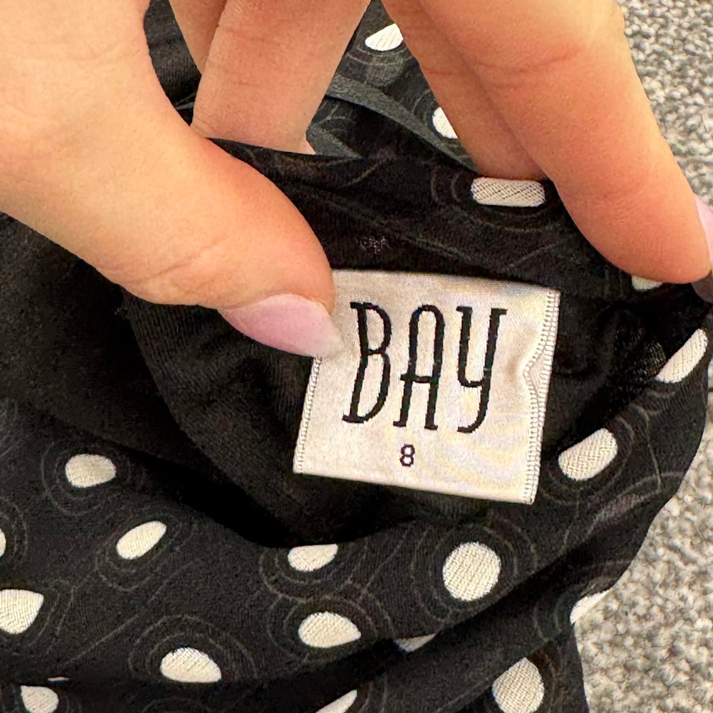 Y2K vintage Bay spotty pattern high neck top keyhole strapless halter spotted