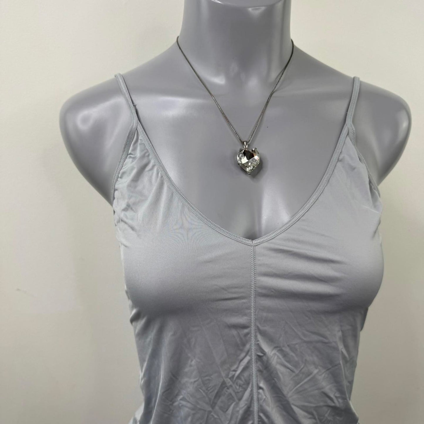 Lightweight silver cami tank top stretchy grey