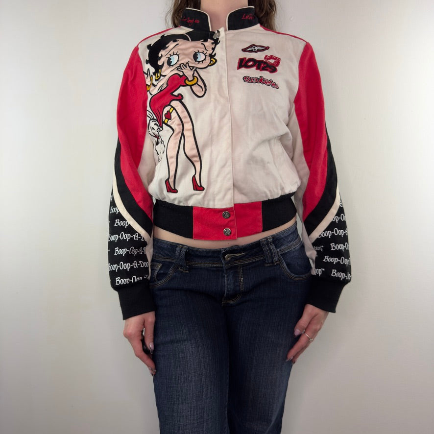 Y2K vintage Lot29 Betty Boop racer moto denim jacket