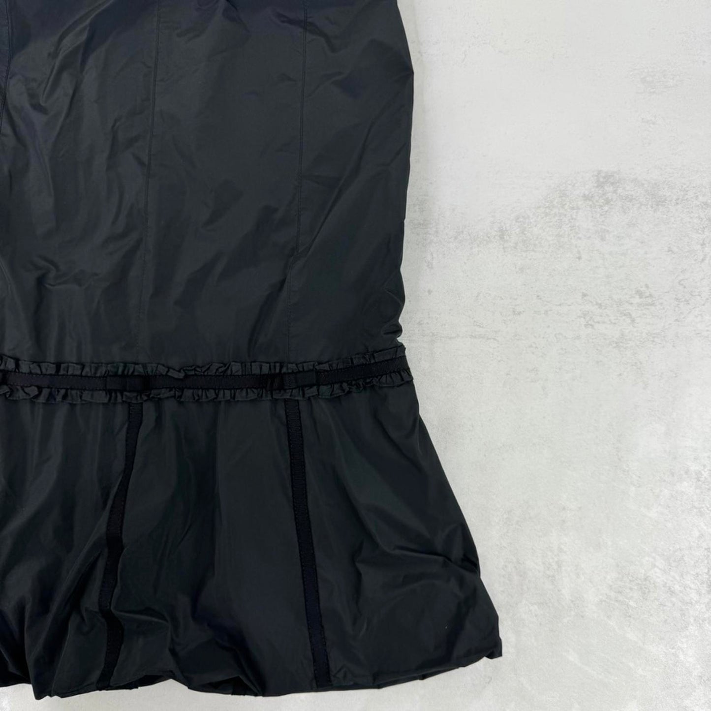 Y2K vintage Karen Millen midi skirt a line bow ruffle coquette office tailored