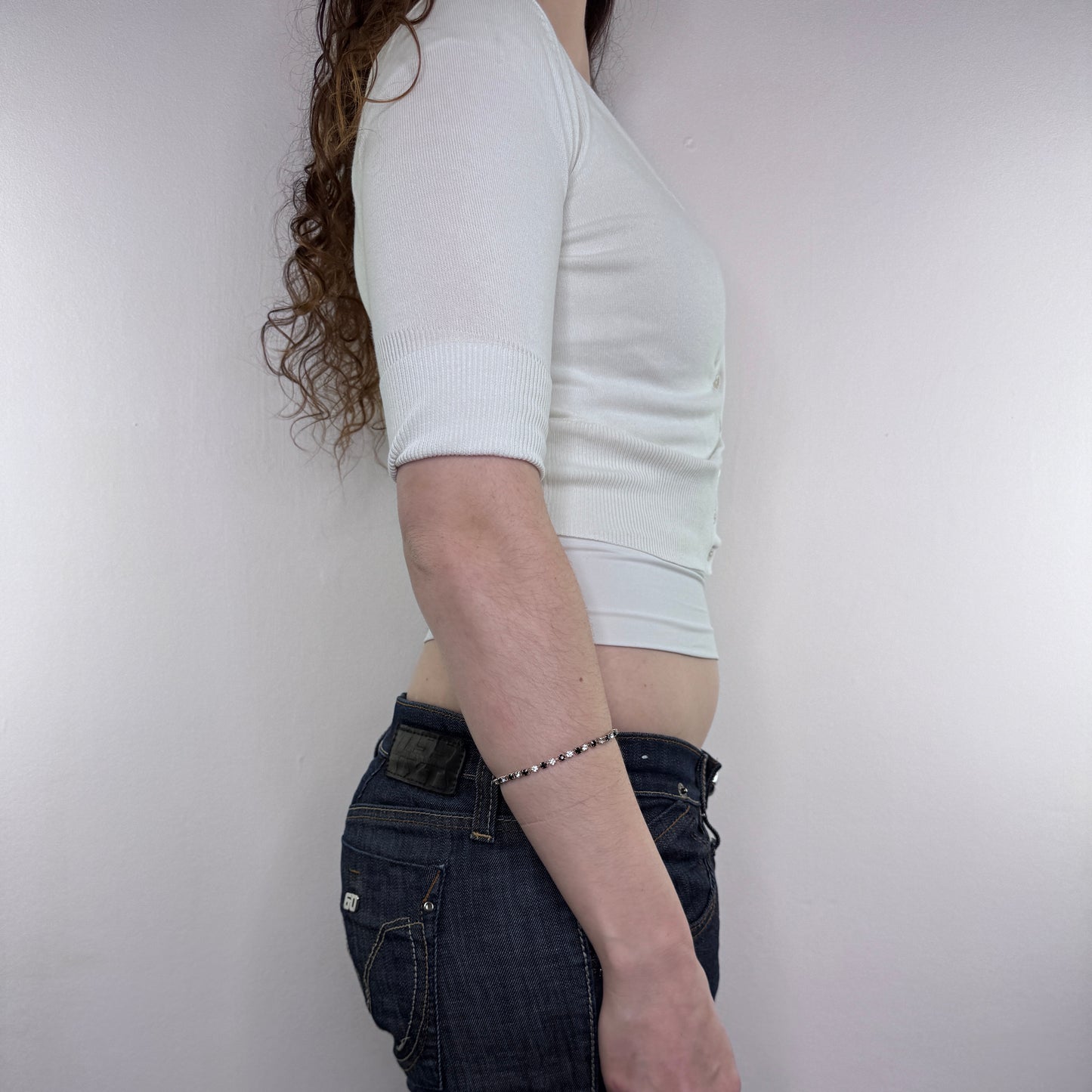 Y2K vintage short sleeve cropped cardigan