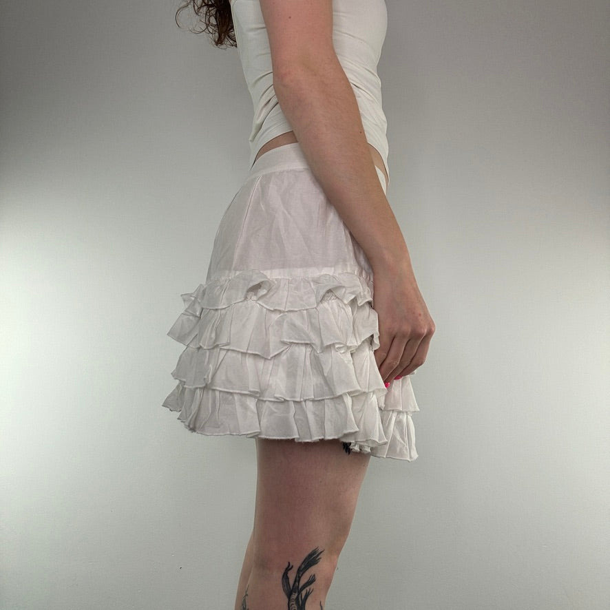 Y2K frilly tiered mini skirt