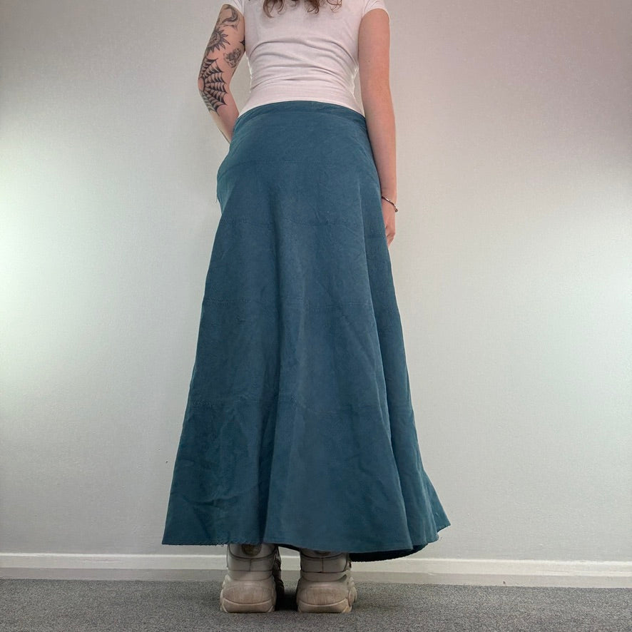 Y2K corduroy maxi skirt