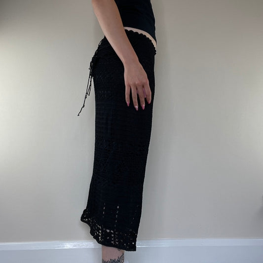 Y2K crochet midi skirt