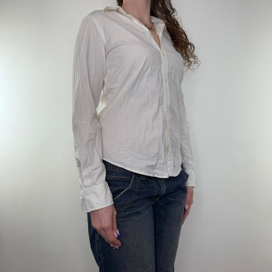 Y2K vintage Ralph Lauren Sport button up stretchy blouse shirt long sleeve