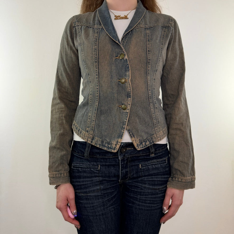 Y2K vintage archive button up denim jacket