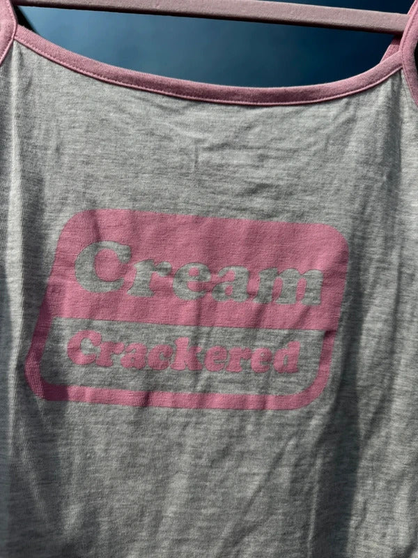 Y2K vinatge slogan cami top