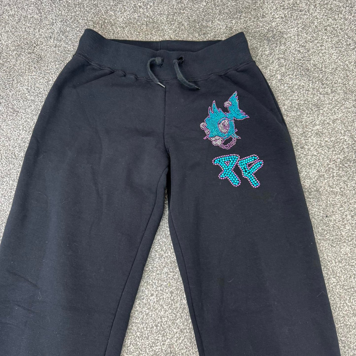 Y2K vintage Punkyfish low rise tracksuit bottoms joggers studded embellished