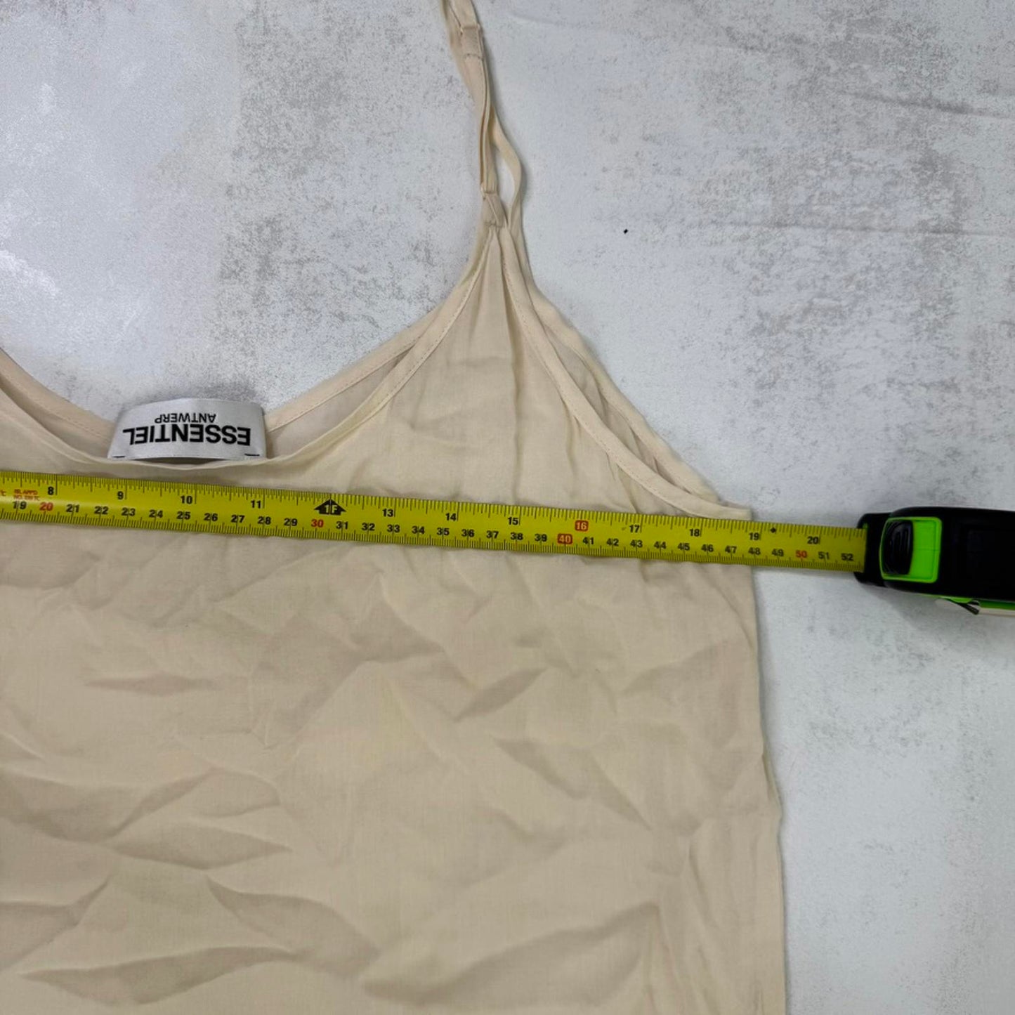 Essentiel Antwerp slip sheer mini short dress 100% viscose cream