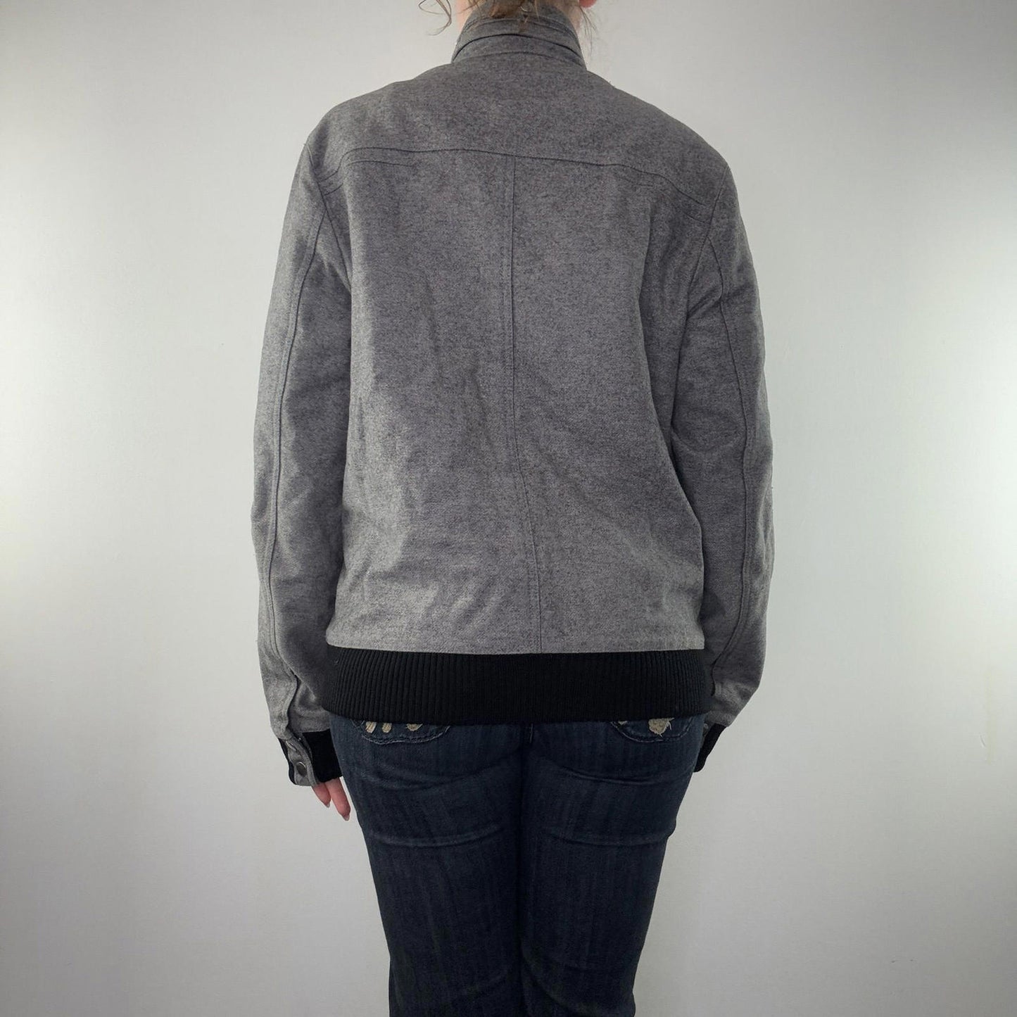 Dior Homme Y2K vintage AW08 Melton jacket wool blend zip up men's high neck coat