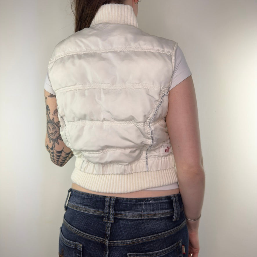 Y2K vintage River Island sleeveless puffer gilet bodywarmer