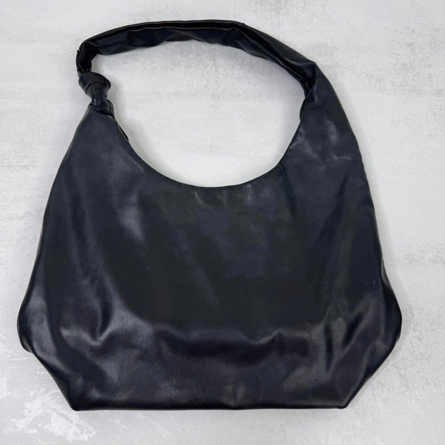 DKNY shoulder bag faux leather slouchy large black