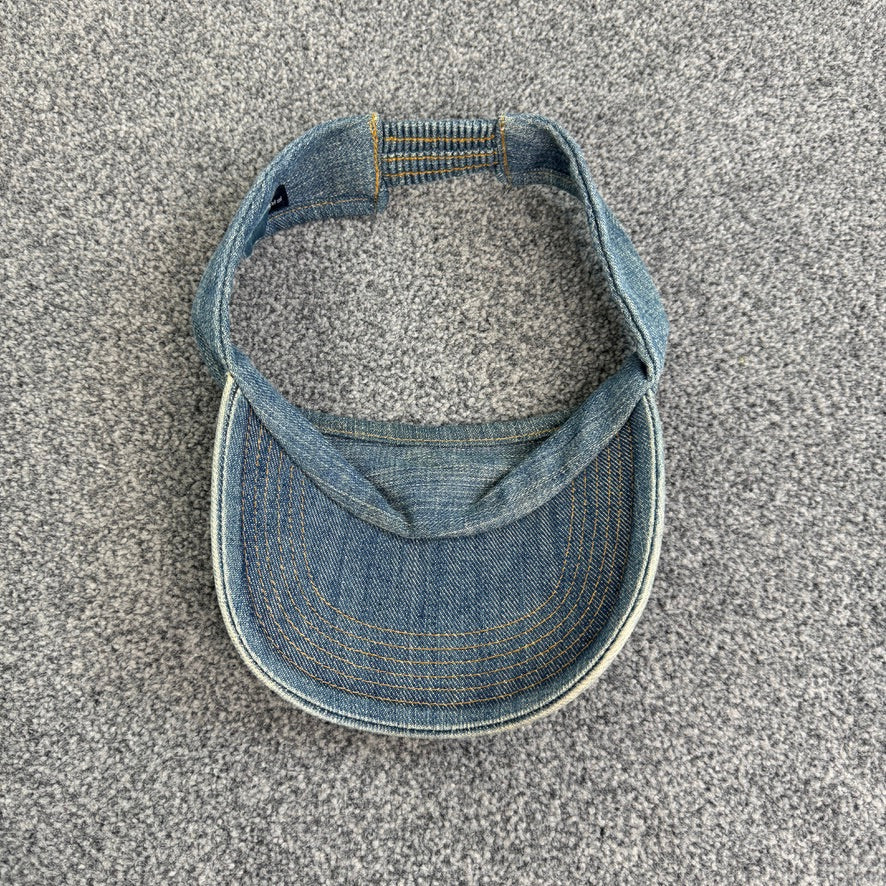 Y2K FCUK denim rhinestone sun visor cap