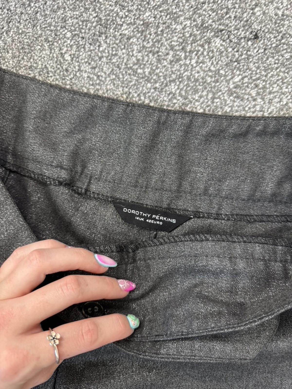 Y2K vintage sparkly glitter mid rise chino mini shorts with big button belt loop