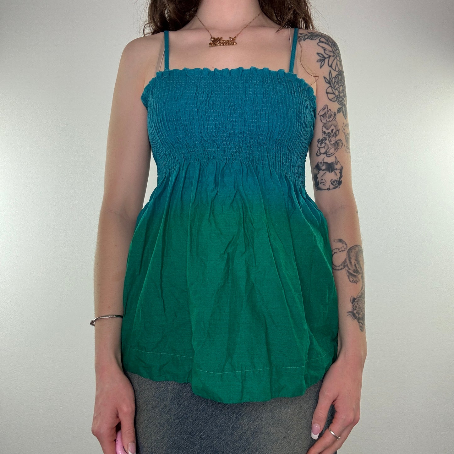 Y2K ombre floaty summer cami top