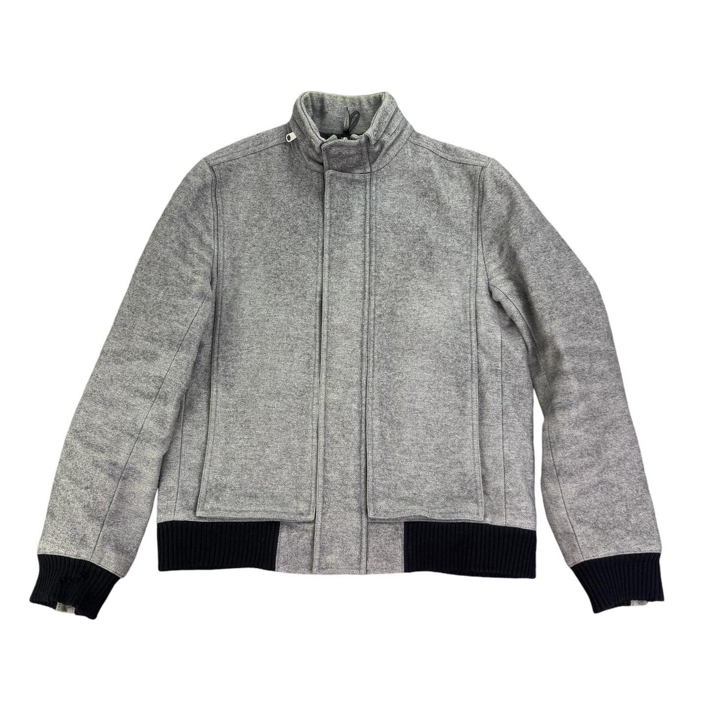 Dior Homme Y2K vintage AW08 Melton jacket wool blend zip up men's high neck coat