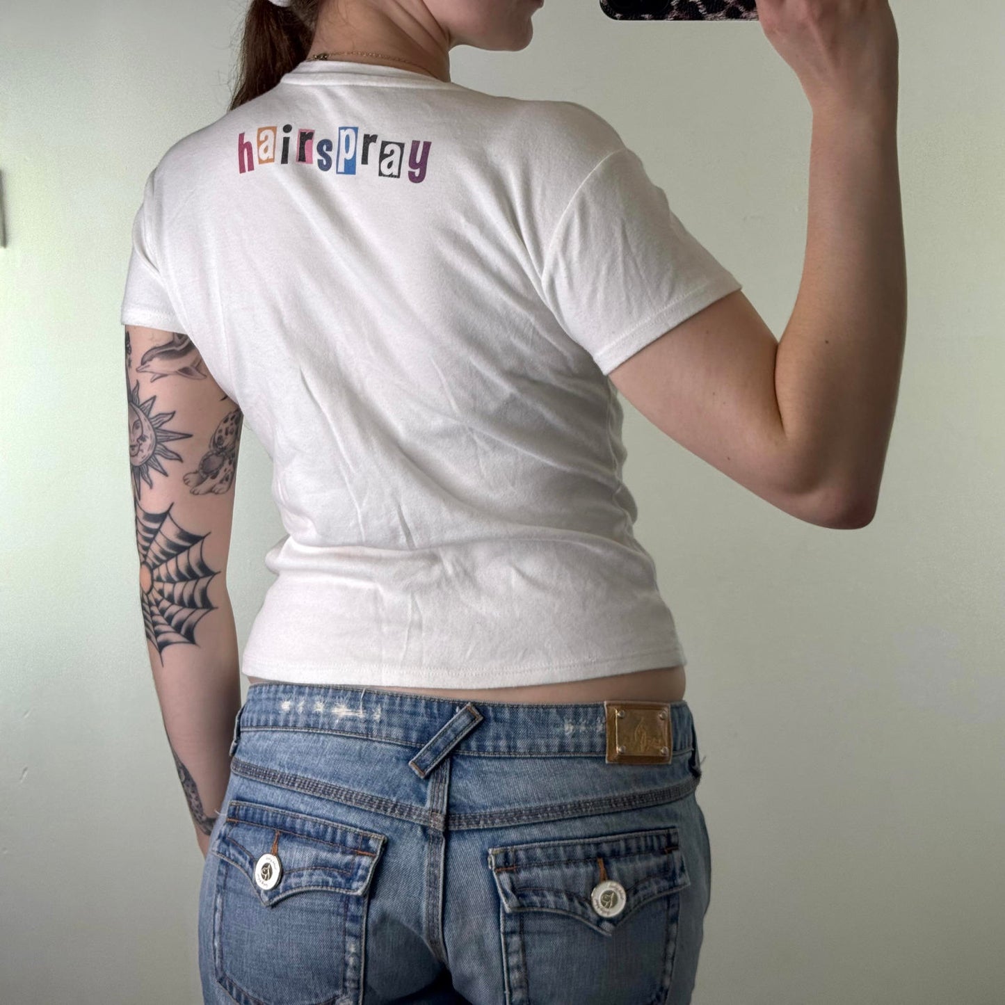 Y2K vintage Hairspray t shirt top "I love Link" graphic print slogan musical
