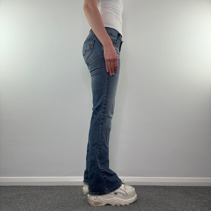 Y2K vintage Jane Norman low rise bootcut faded denim jeans