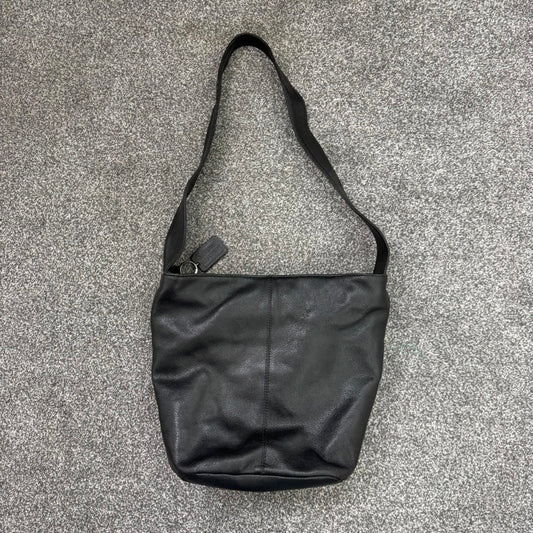 Y2K vintage genuine leather bucket shoulder bag crossbody compartments