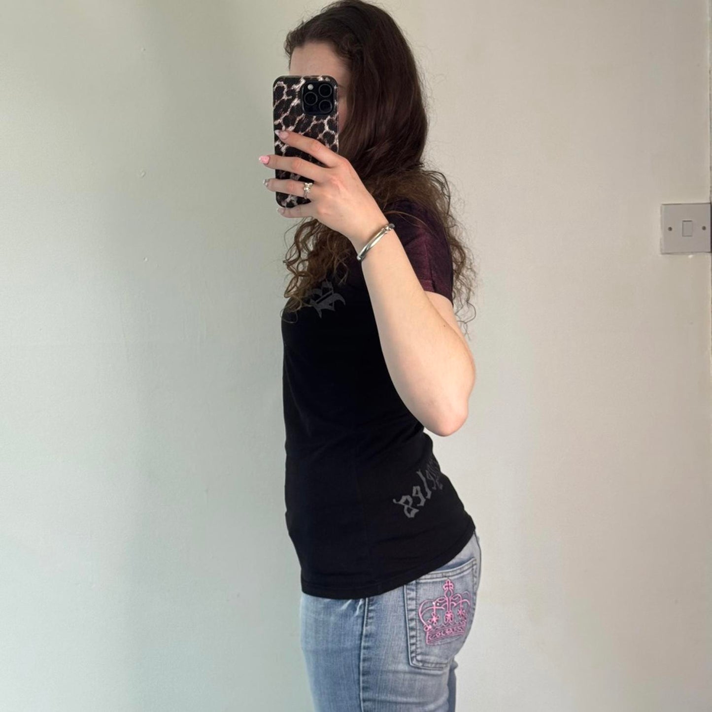 Y2K vintage swallow birds graphic print mcbling t shirt top