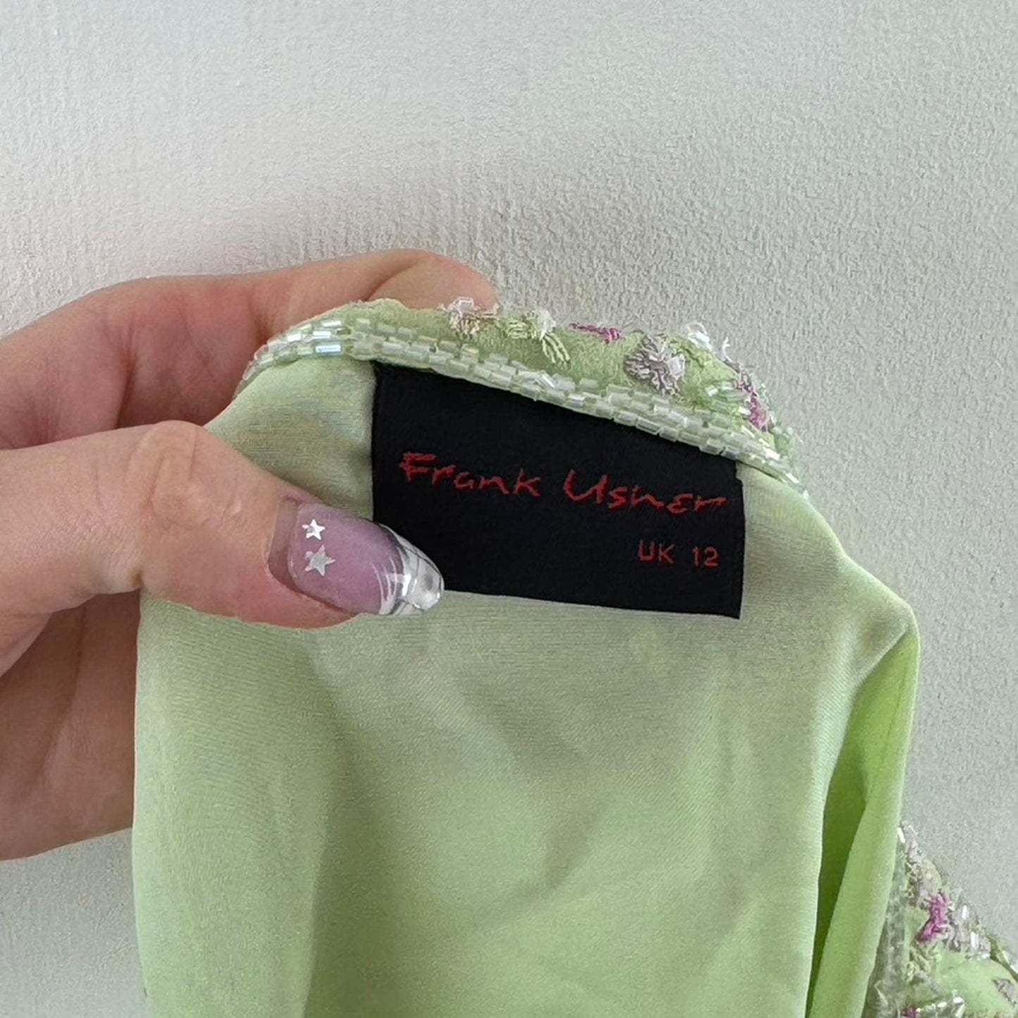 Y2K vintage 100% silk shell sleeveless blouse floral embroidered beaded sequin