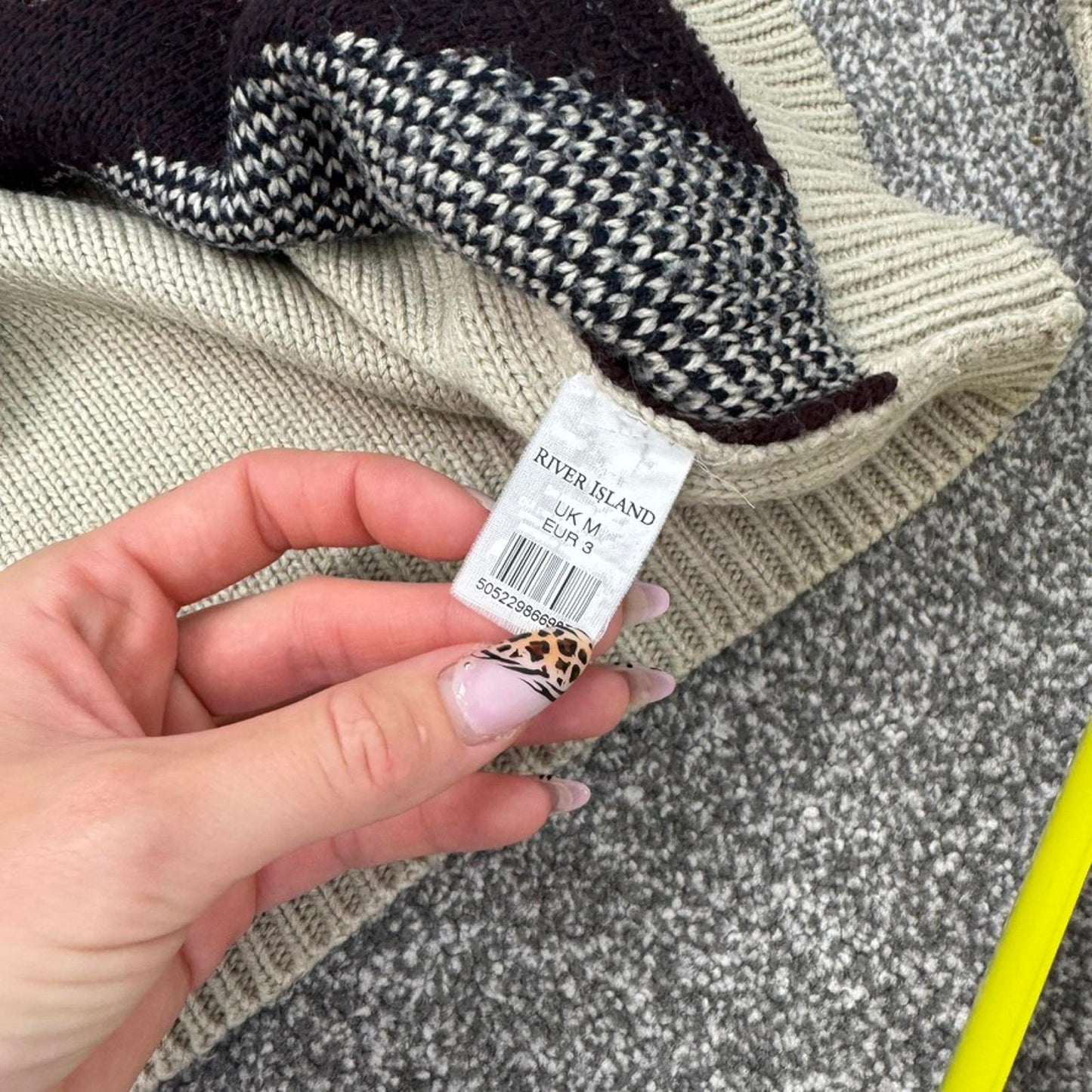 Y2K vintage Union Jack pullover jumper knit knitted flag unisex