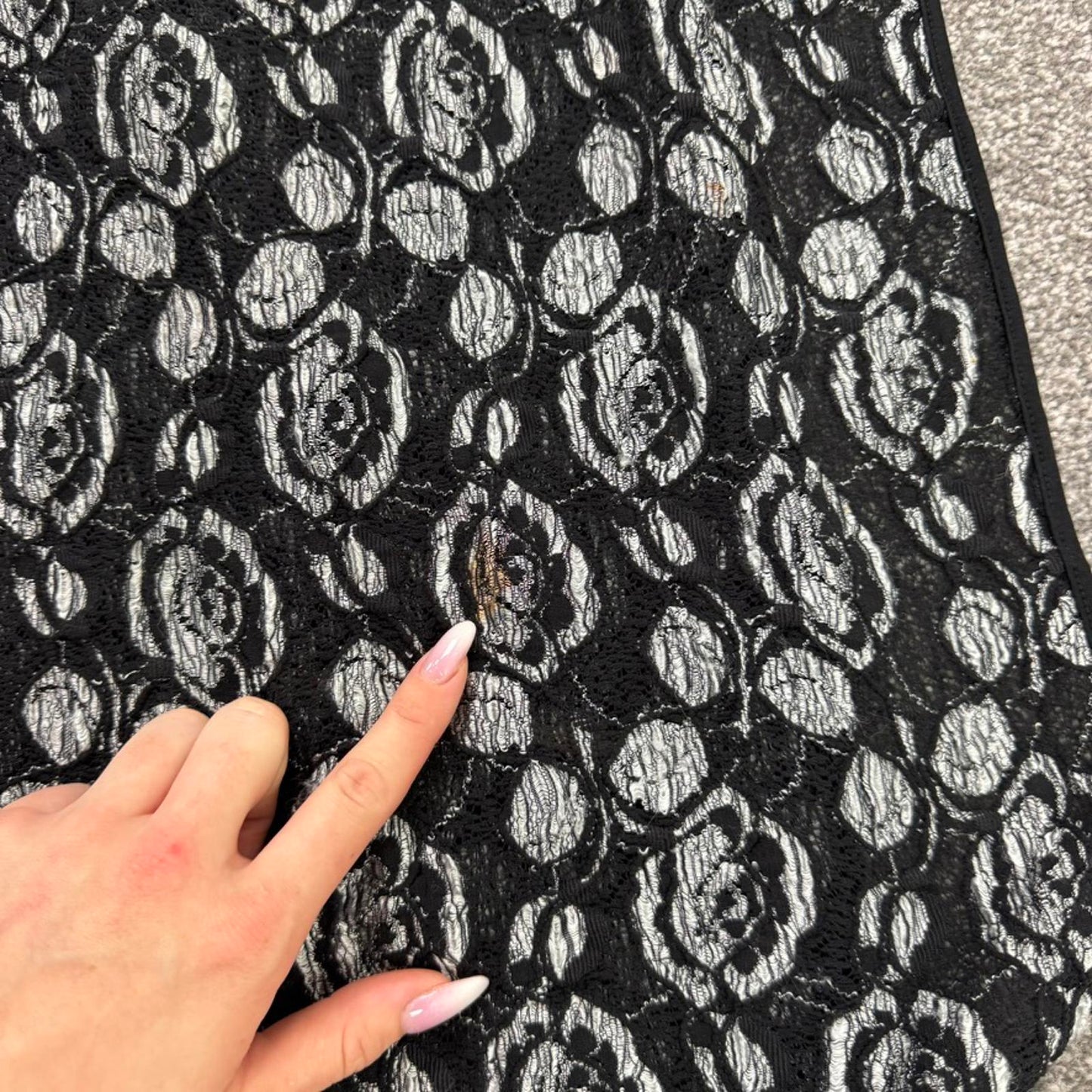 90s Y2K vintage Jane Norman sheer mesh maxi dress side slit v neck floral flower