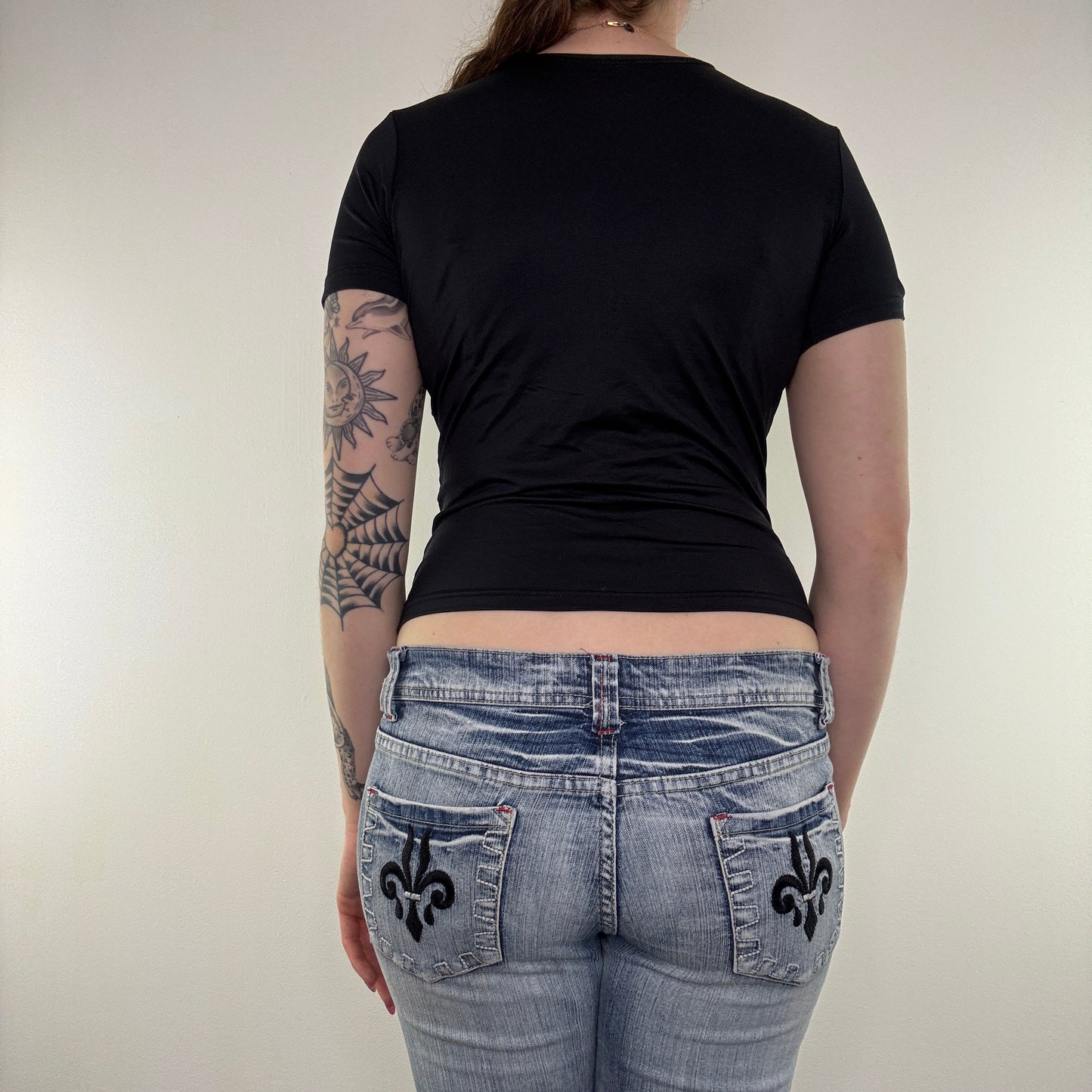 Y2K vintage slinky baby tee basic top short sleeve fitted slightly cropped