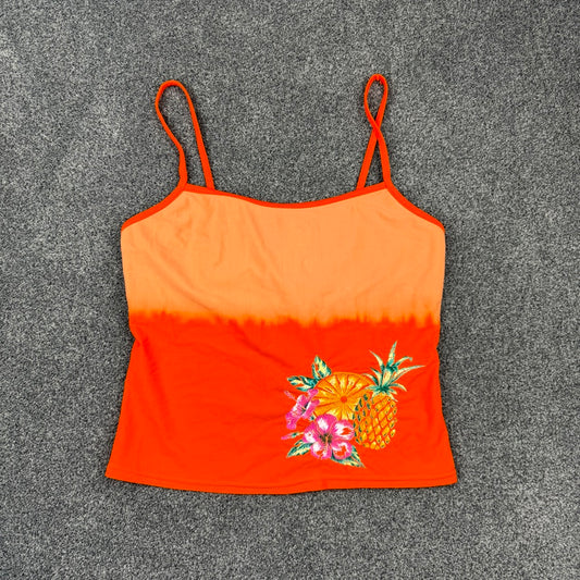 Y2K swim tankini ombre floral cami top