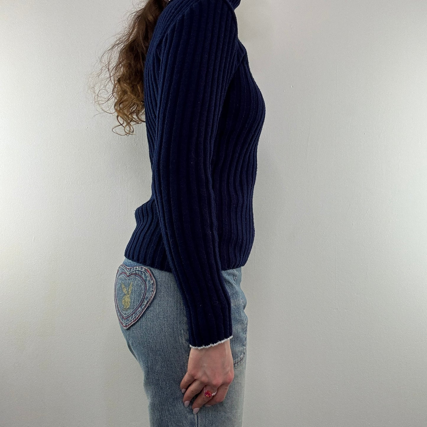 90s Y2K vintage Buffalo knit turtleneck jumper