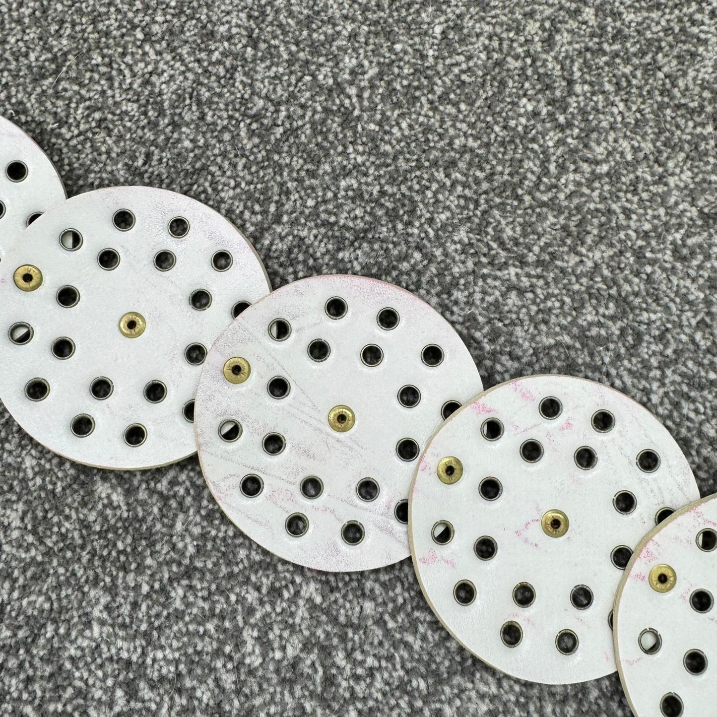 Y2K vintage disc circle belt boho silver gold chunky faux leather shiny