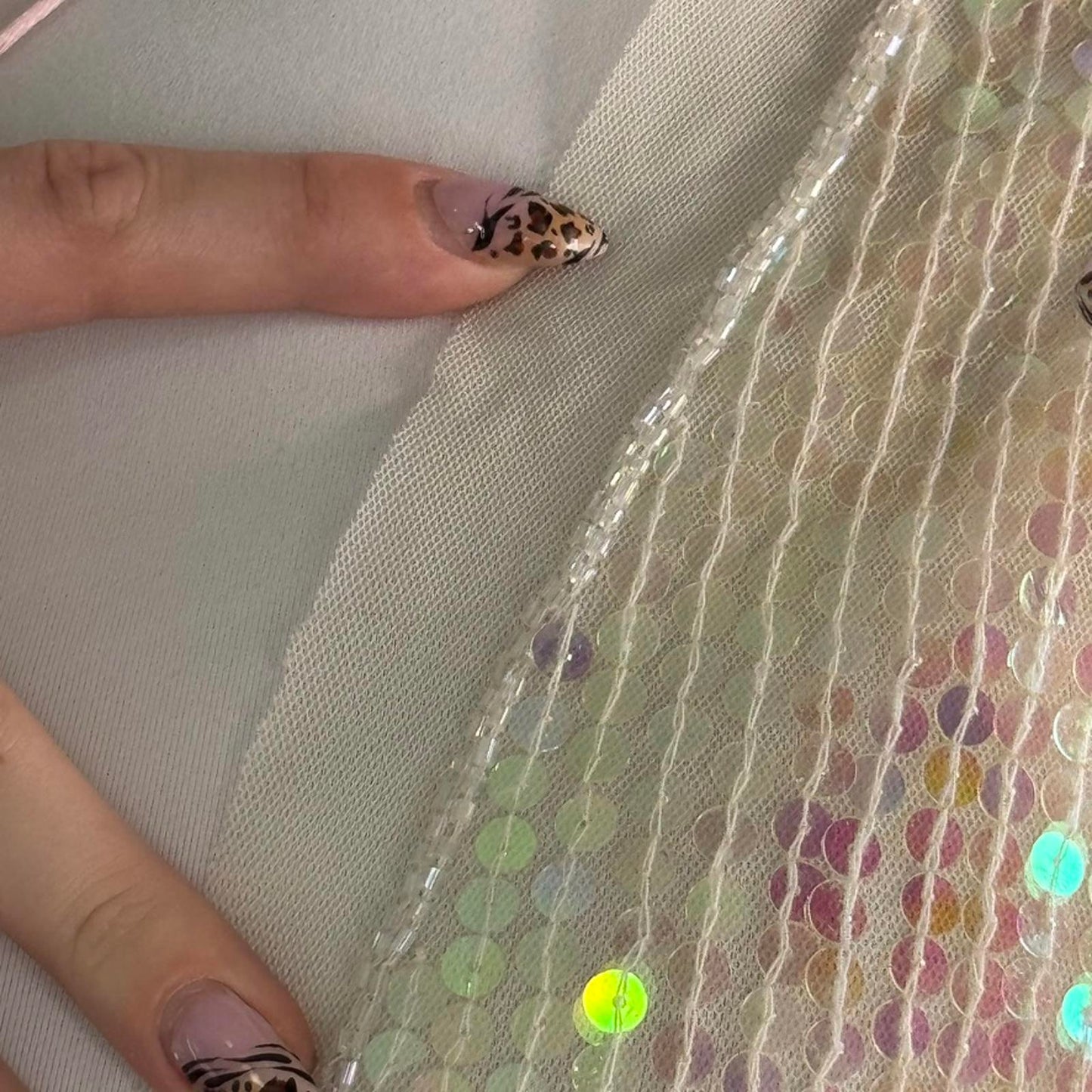 Y2K vintage sequin embellished mesh open front cropped cardigan short sleeve