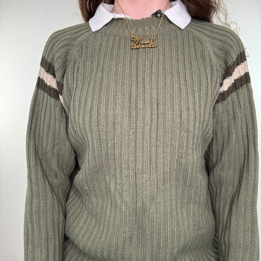 Y2K vintage knit striped jumper