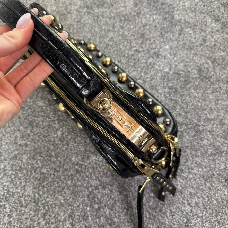 Y2K vintage faux leather studded handbag