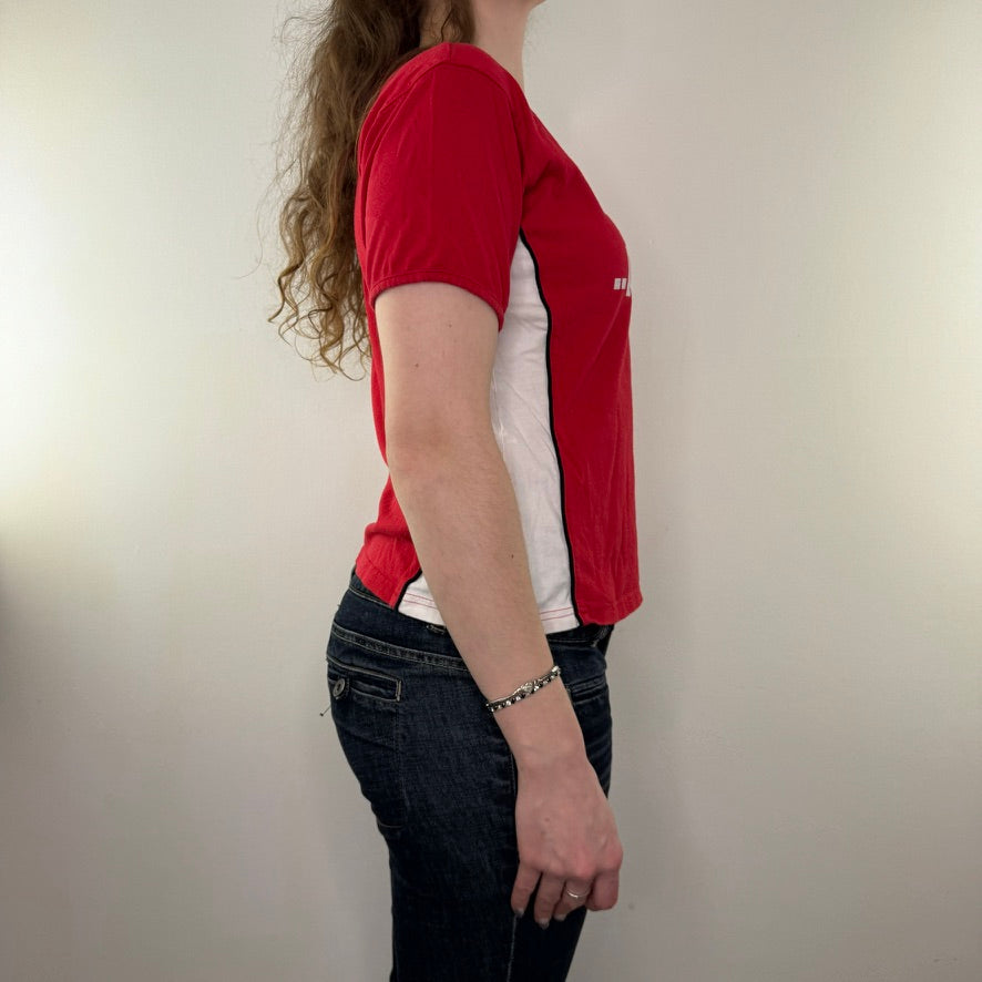 Y2K vintage Wales rugby slogan top