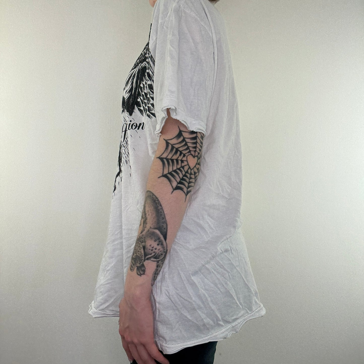 Y2K vintage Affliction graphic print white t shirt top