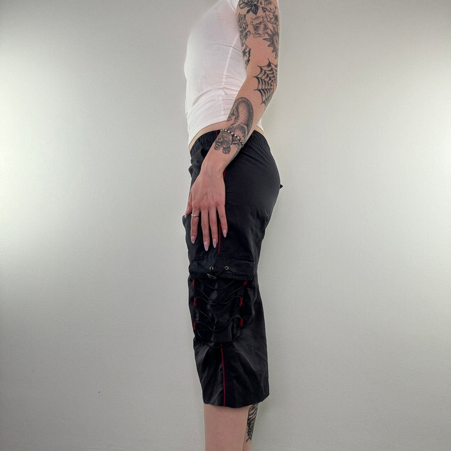 90s Y2K vintage cargo pocket long baggy shorts