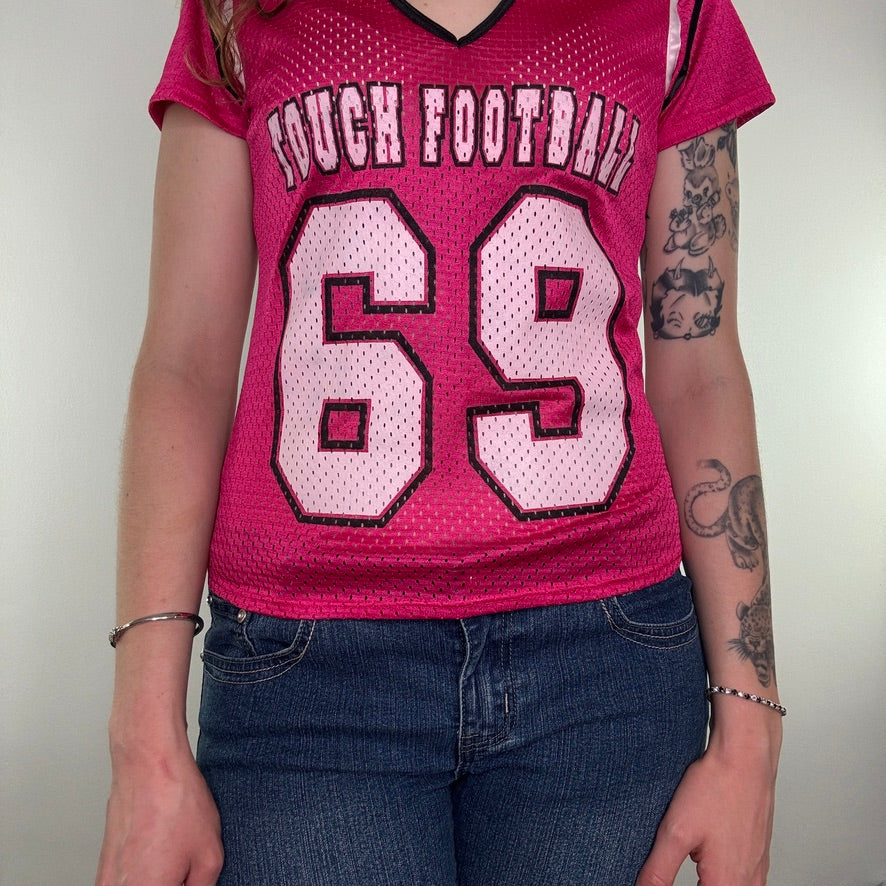 Y2K vintage netted 69 football top