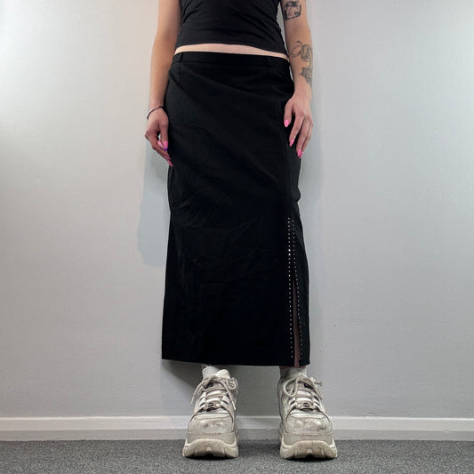 Y2K rhinestone maxi skirt