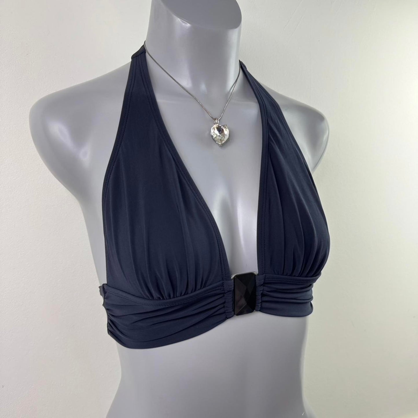 Y2K vintage halter halter neck swimwear bikini top gem tie bow