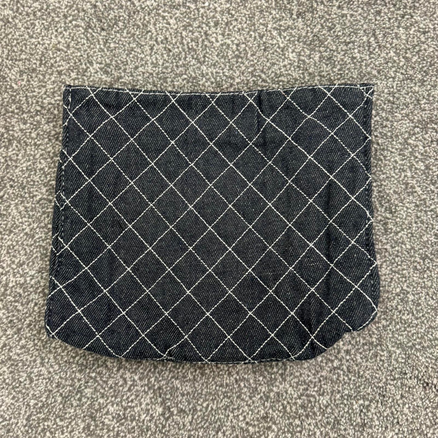 Y2K vintage denim Union Jack small clutch bag quilted medium