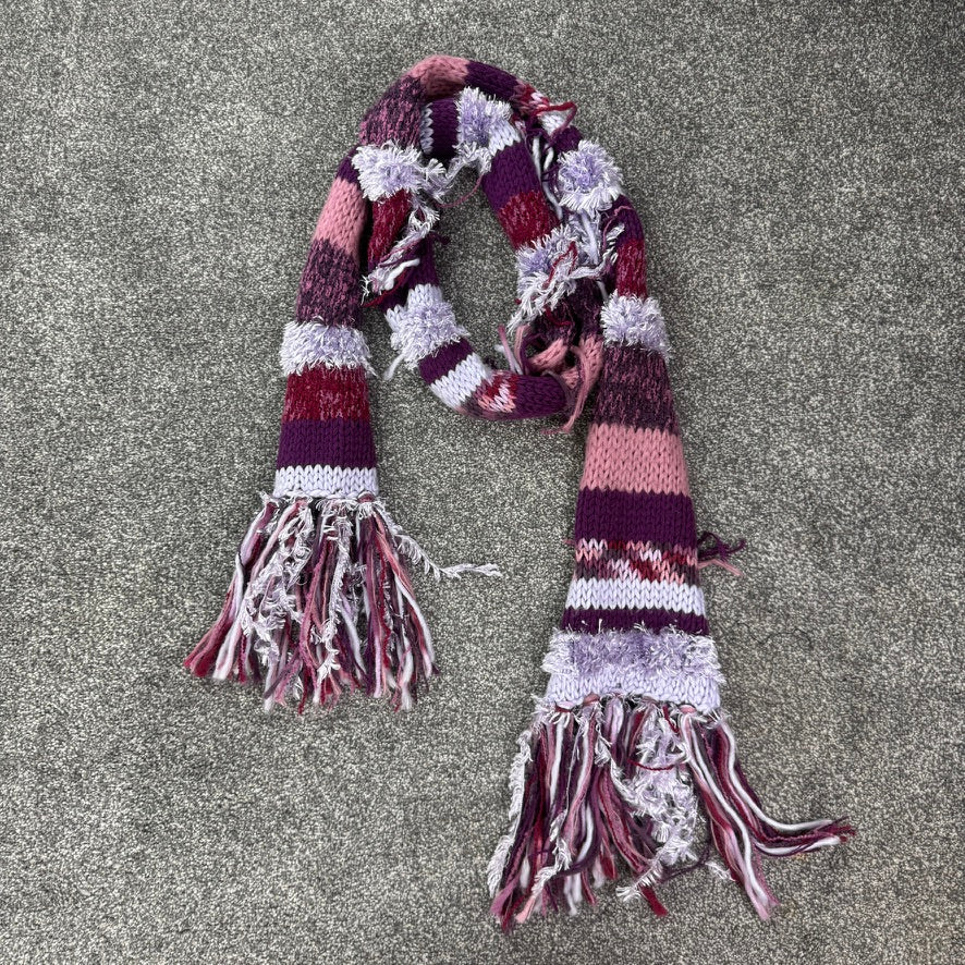 Y2K vintage knit tassel scarf