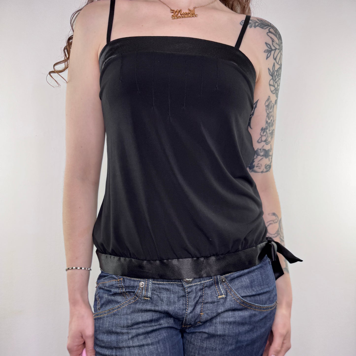 Y2K vintage bow cami top