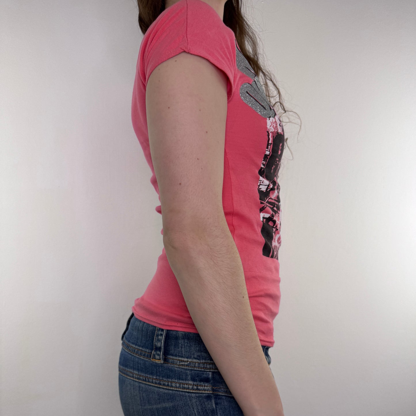 Y2K vintage graphic print fitted top