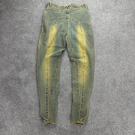 Y2K vintage stretchy faded denim horse riding jodhpurs