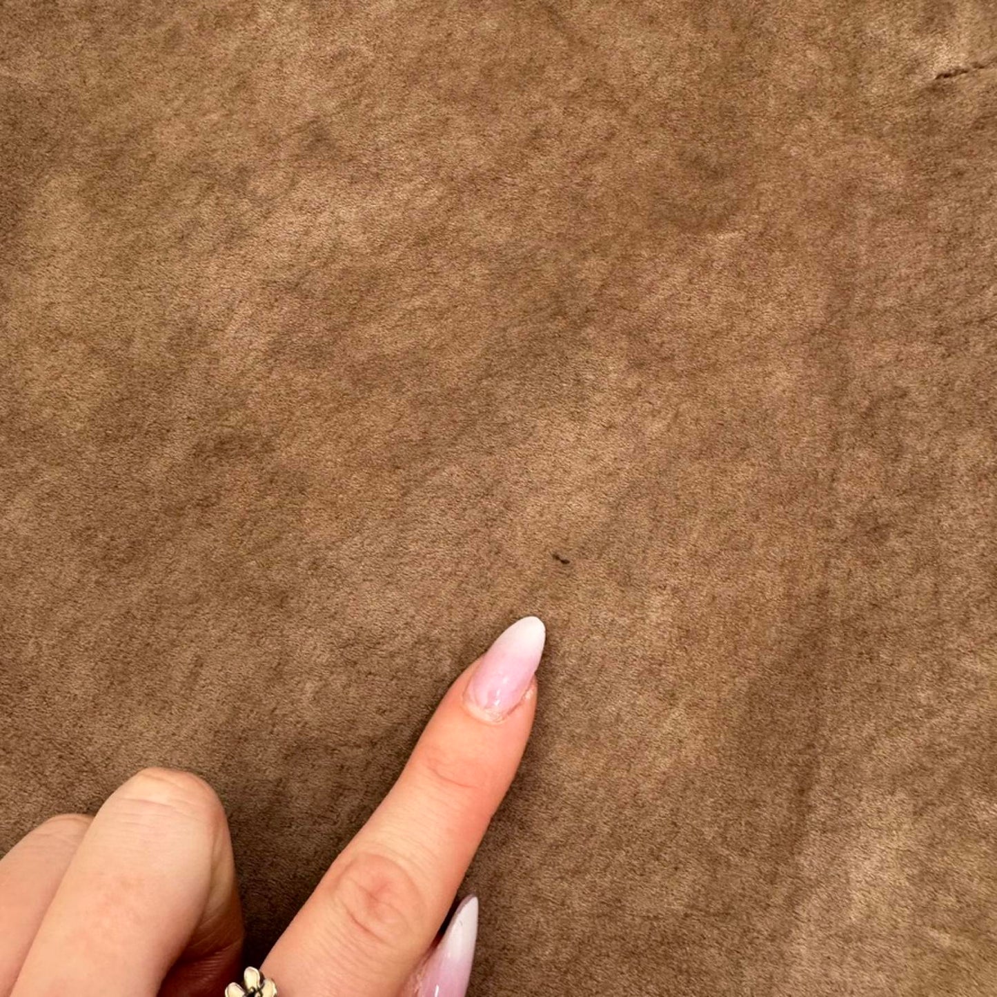 Y2K vintage genuine leather suede maxi skirt a line long full length brown