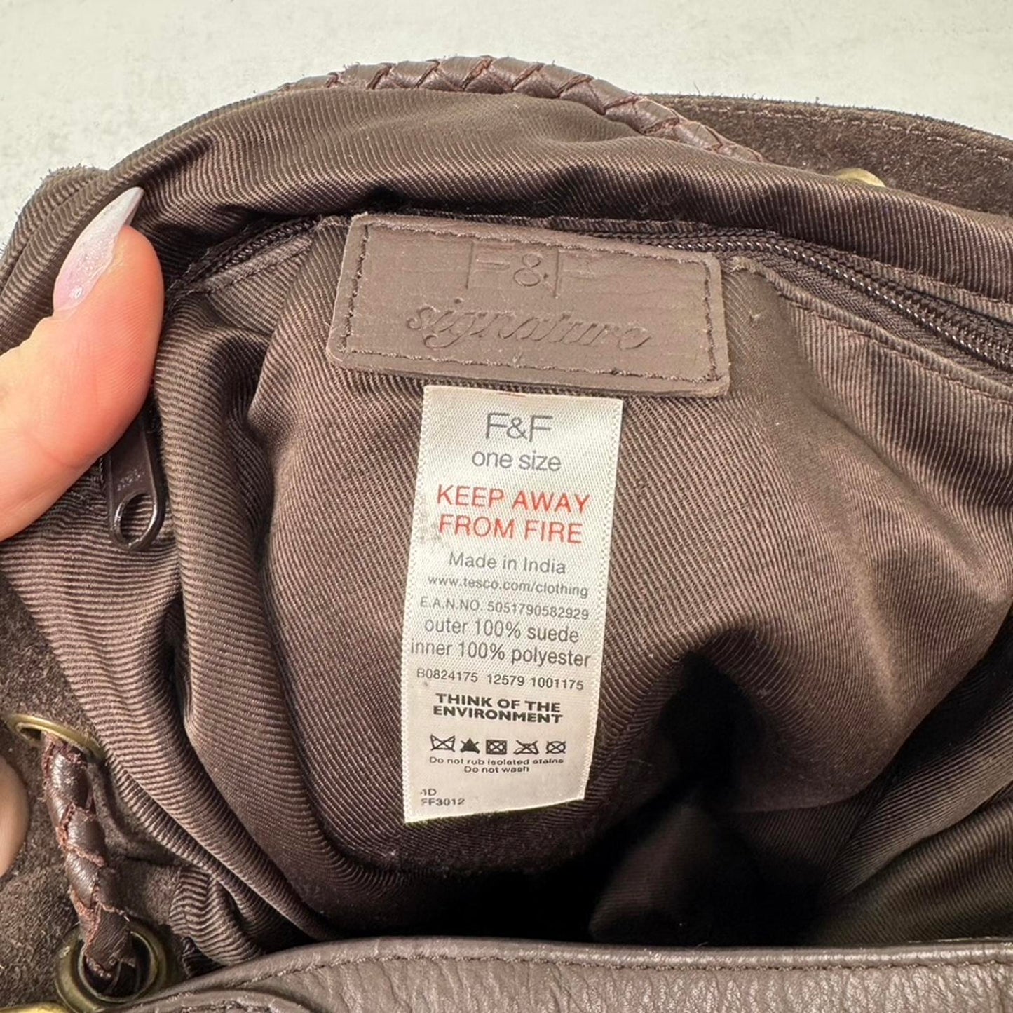 Y2K vintage genuine suede shoulder bag slouchy fringe