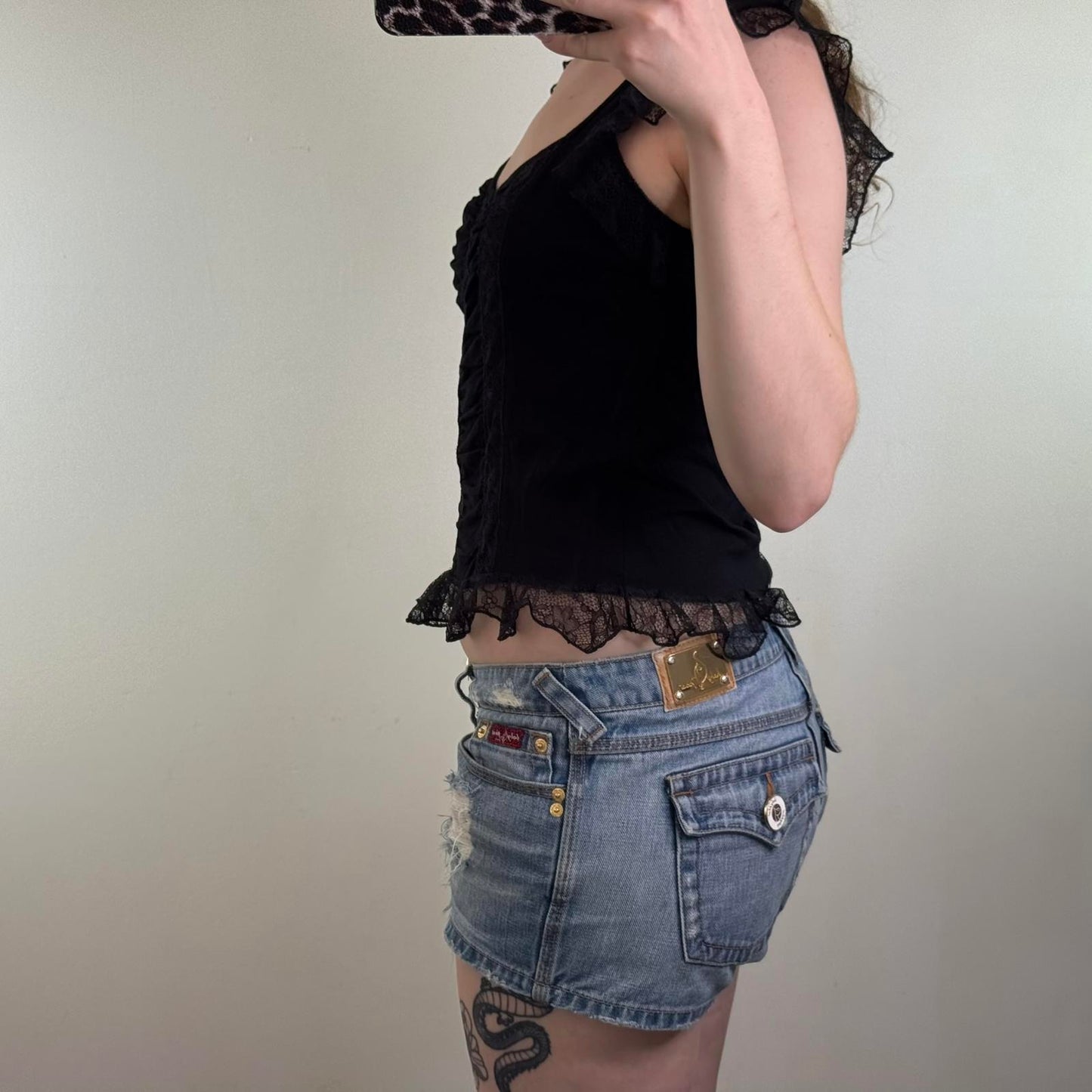 Y2K vintage lace trim tank top ruched sweetheart neckline stretchy frill ruffle