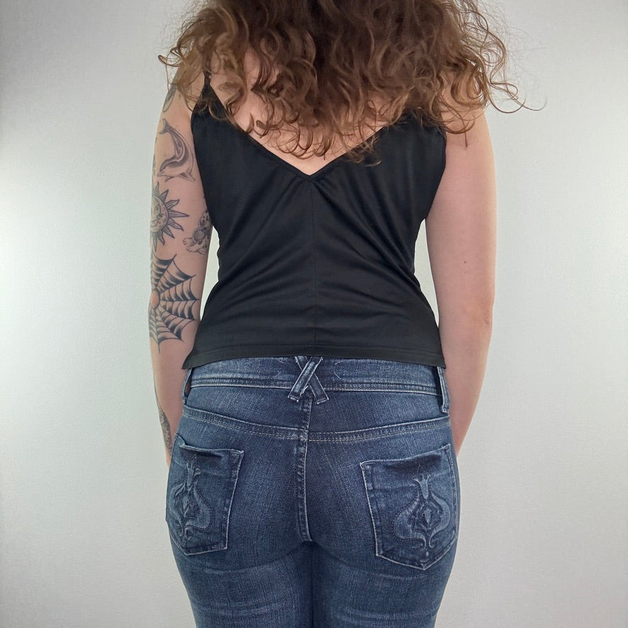 Y2K vintage slinky sequin cami top